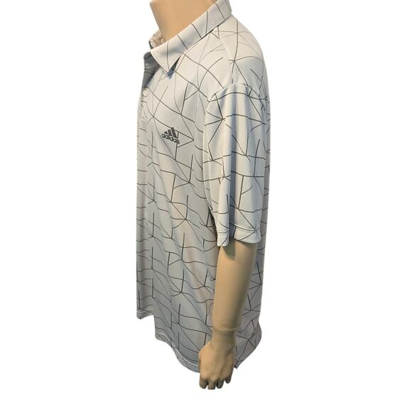 Adidas Jaquard Golf Polo Geometric Men's 2XL - Picture 3 of 8